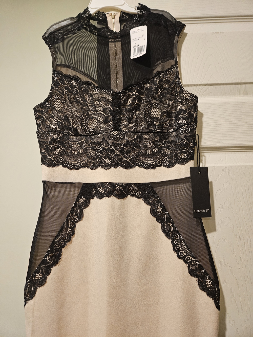 Forever 21 Girls Black Lace & Cream Bodice Party Dress